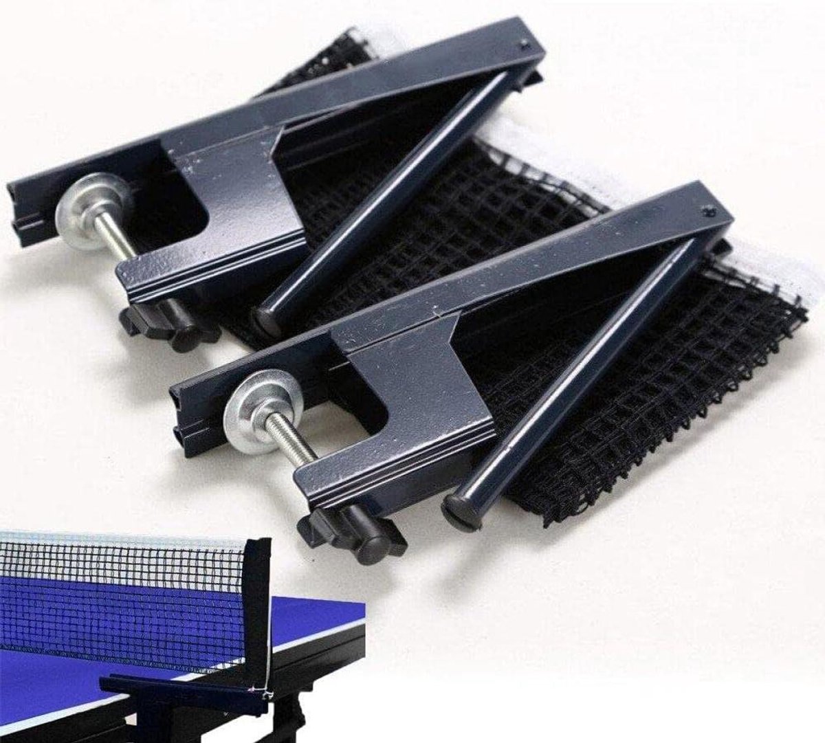 Tafeltennis Net - Pingpong Net - Sport Spelen - Clip-on Ontwerp - 21 x 18 cm - Zwart