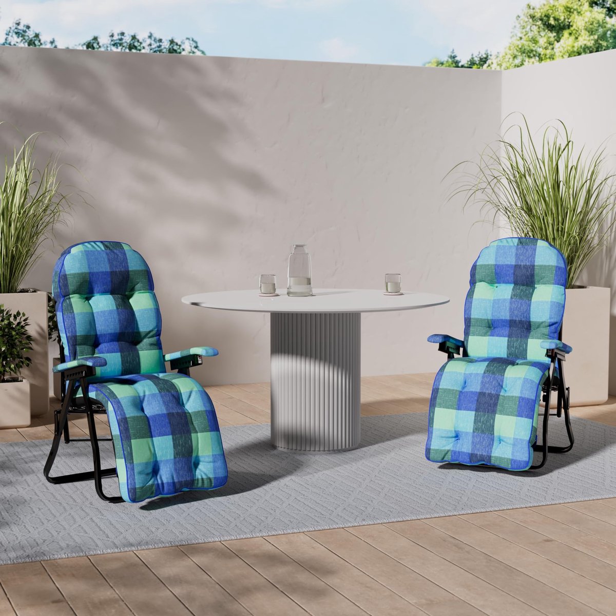SnelShoppen - Luxe relaxstoel rond 8/10 Flock COT - Comfortabele zitzak voor tuin, woonkamer, camping, feest, kinderen - Zacht en duurzaam - Ideaal vo