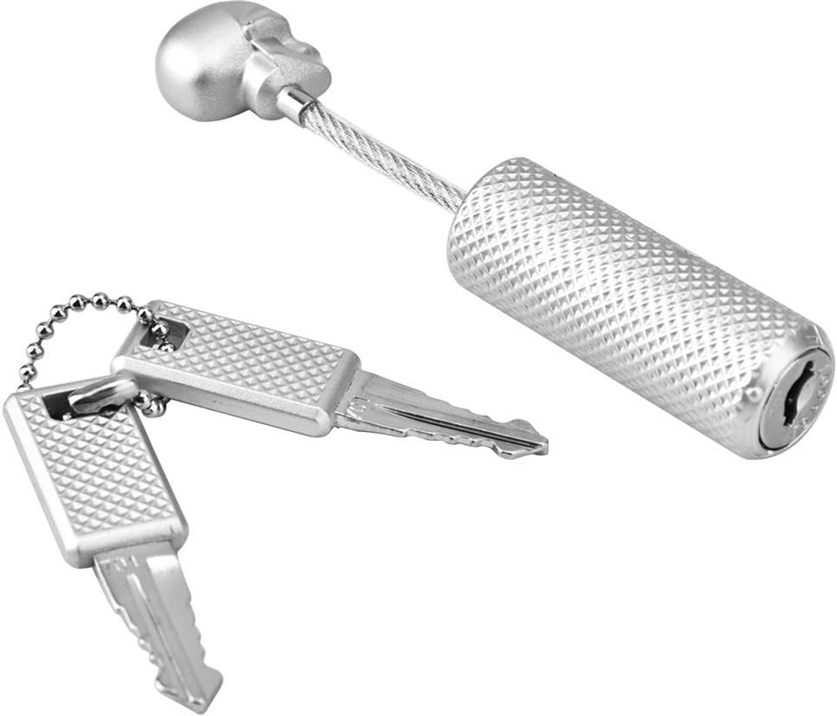SnelShoppen - Luggage Lock Kabel Sleutelslot met Skull Hoofd - TSA Goedgekeurd Reis Slot voor Koffer, Gym, School, Veiligheid en Buitenactiviteiten