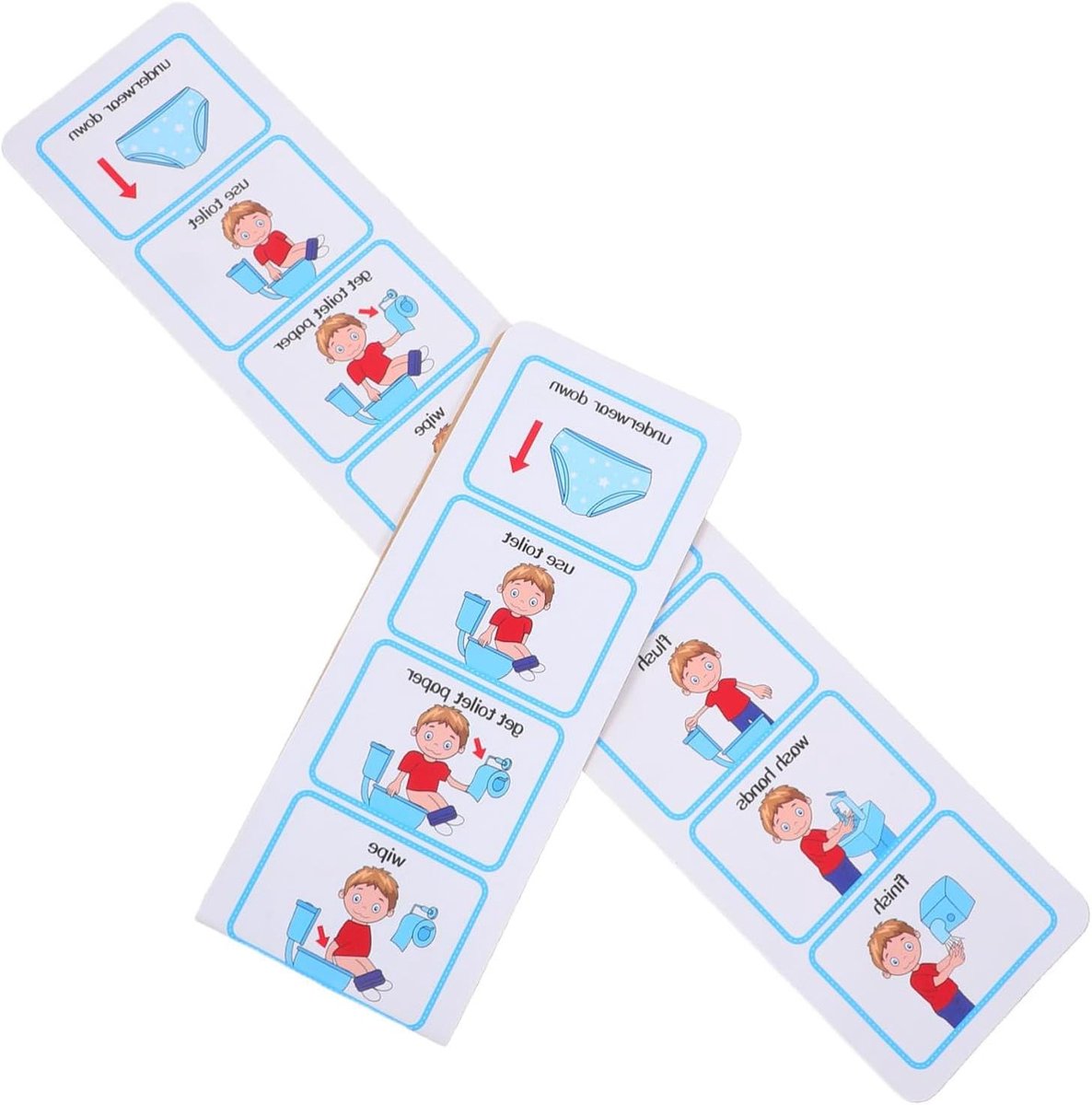 Toiletpot Stickers - Zindelijkheidstraining Kaart - Kinderen Leren - Visueel Schema - 51 x 10 cm - Multi