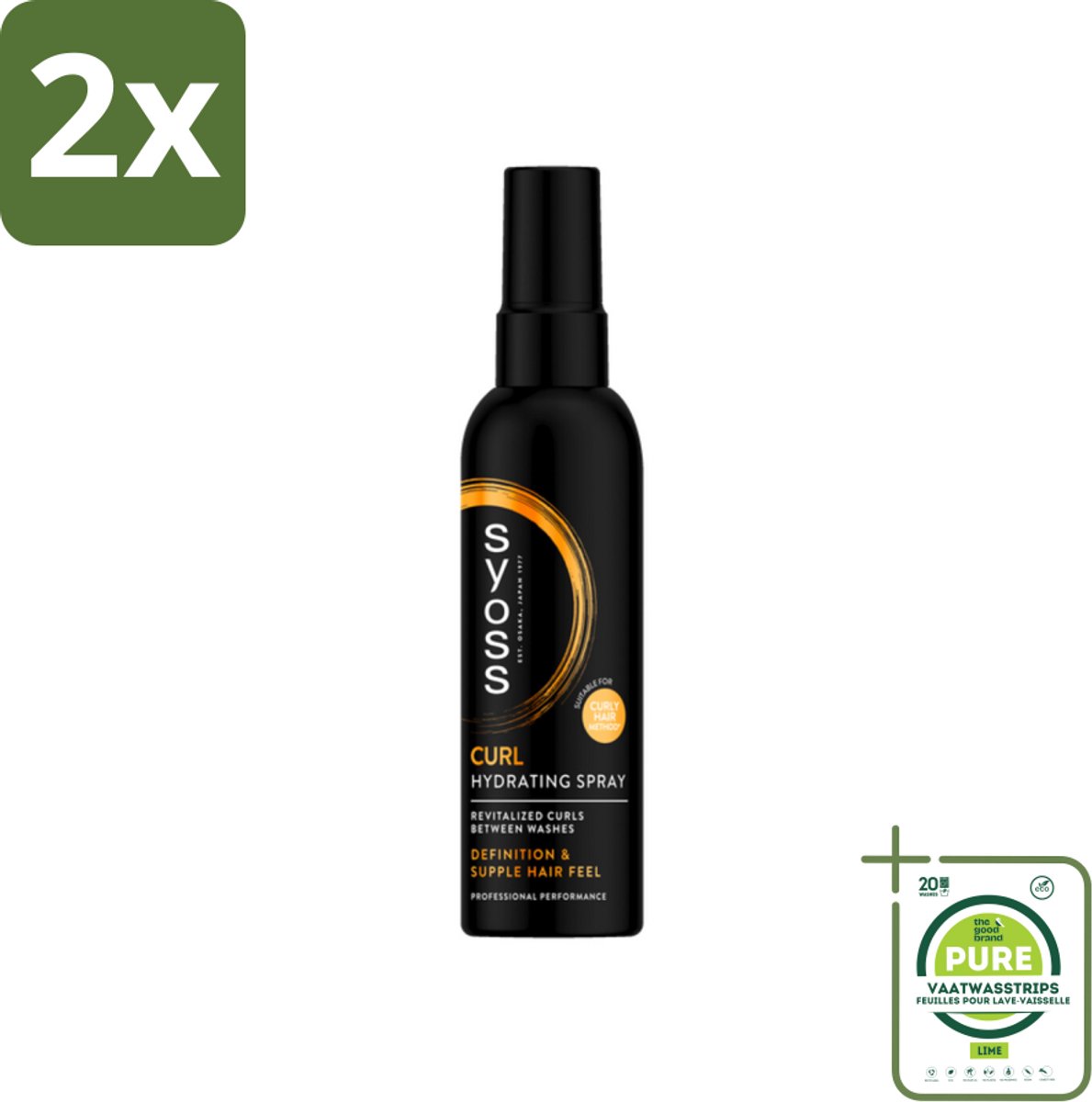 Syoss - Curls - Haarspray - Veerkrachtige Krullen - 150 ml - Voordeelverpakking - 2 stuks - Haarspray krullen - Krullen definieren