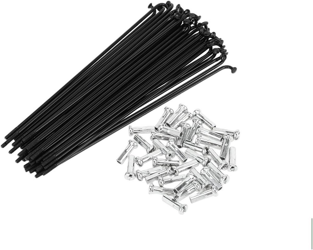 Fiets Spaken - Wiel Spaken - Wiel Reparatie - Roestbestendige Coating - 125 mm - Zwart