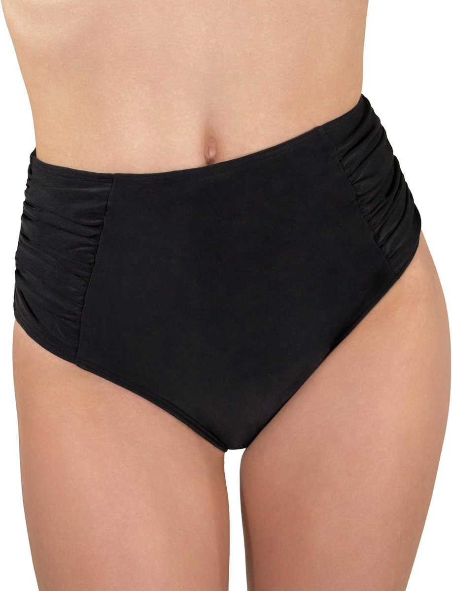 bikinibroekje voor dames met plooien bikinibroekje voor dames zwart