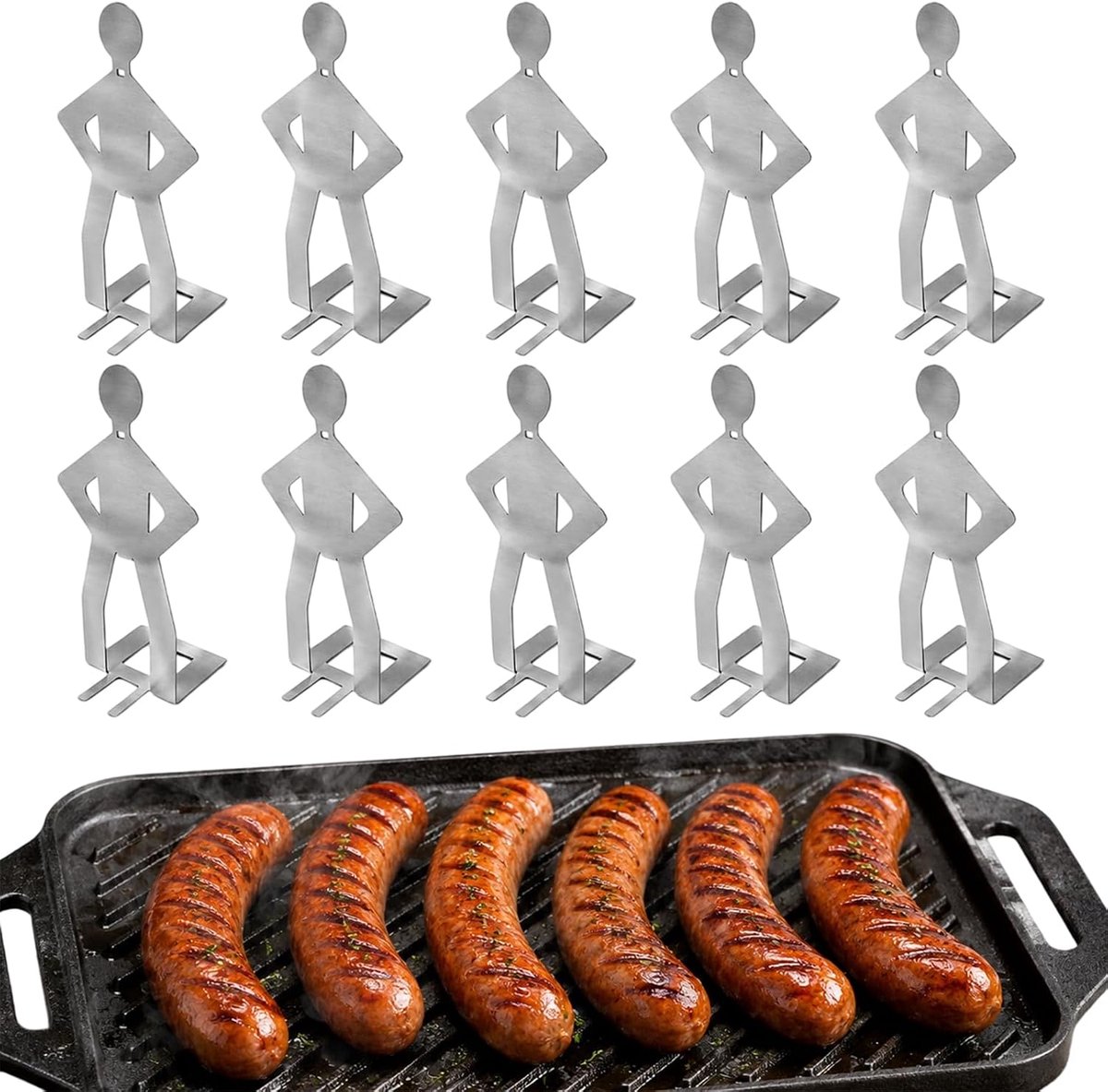 Worsthouder, 10 stuks Grappige Bbq Worsthouder Hotdoghouder
