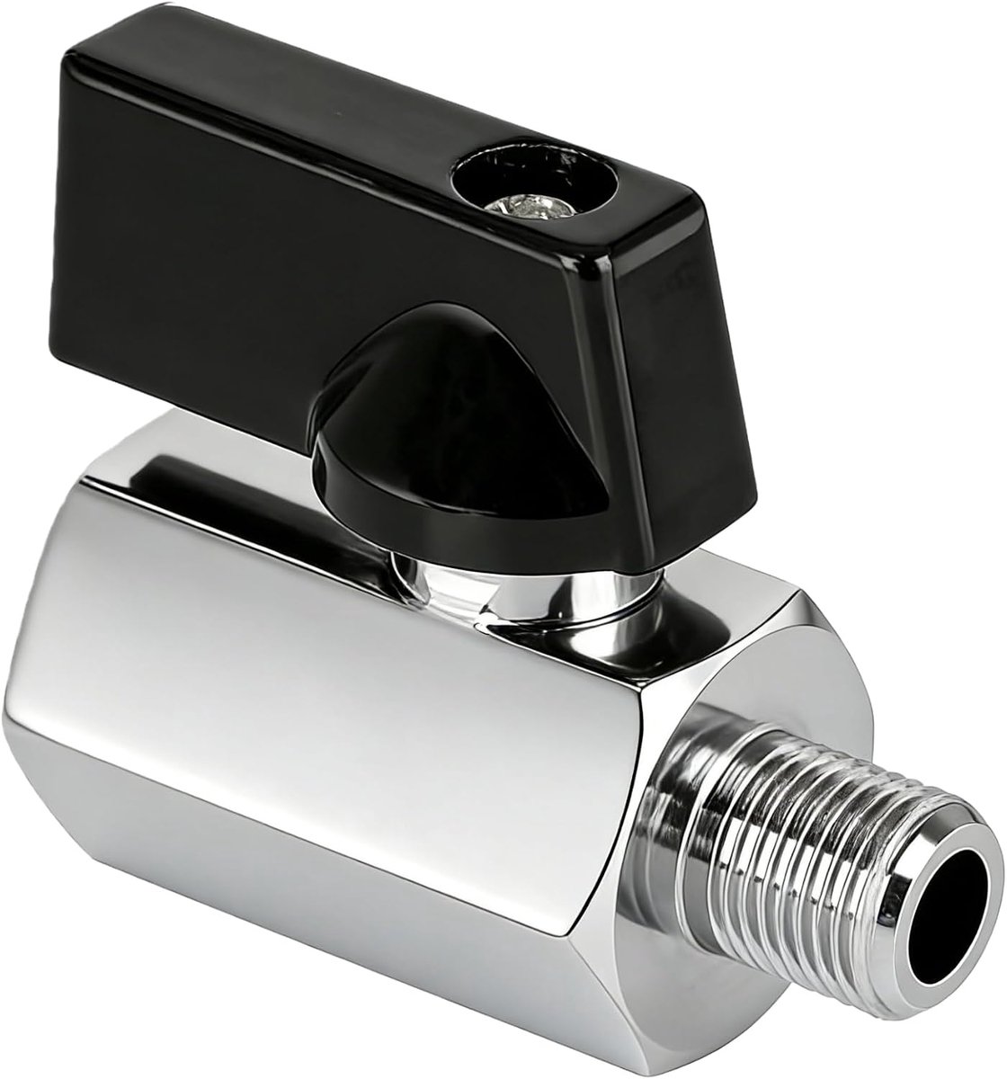 mini-kogelkraan, G1/8-inch binnendraad x G1/8-inch buitendraad, Dn6