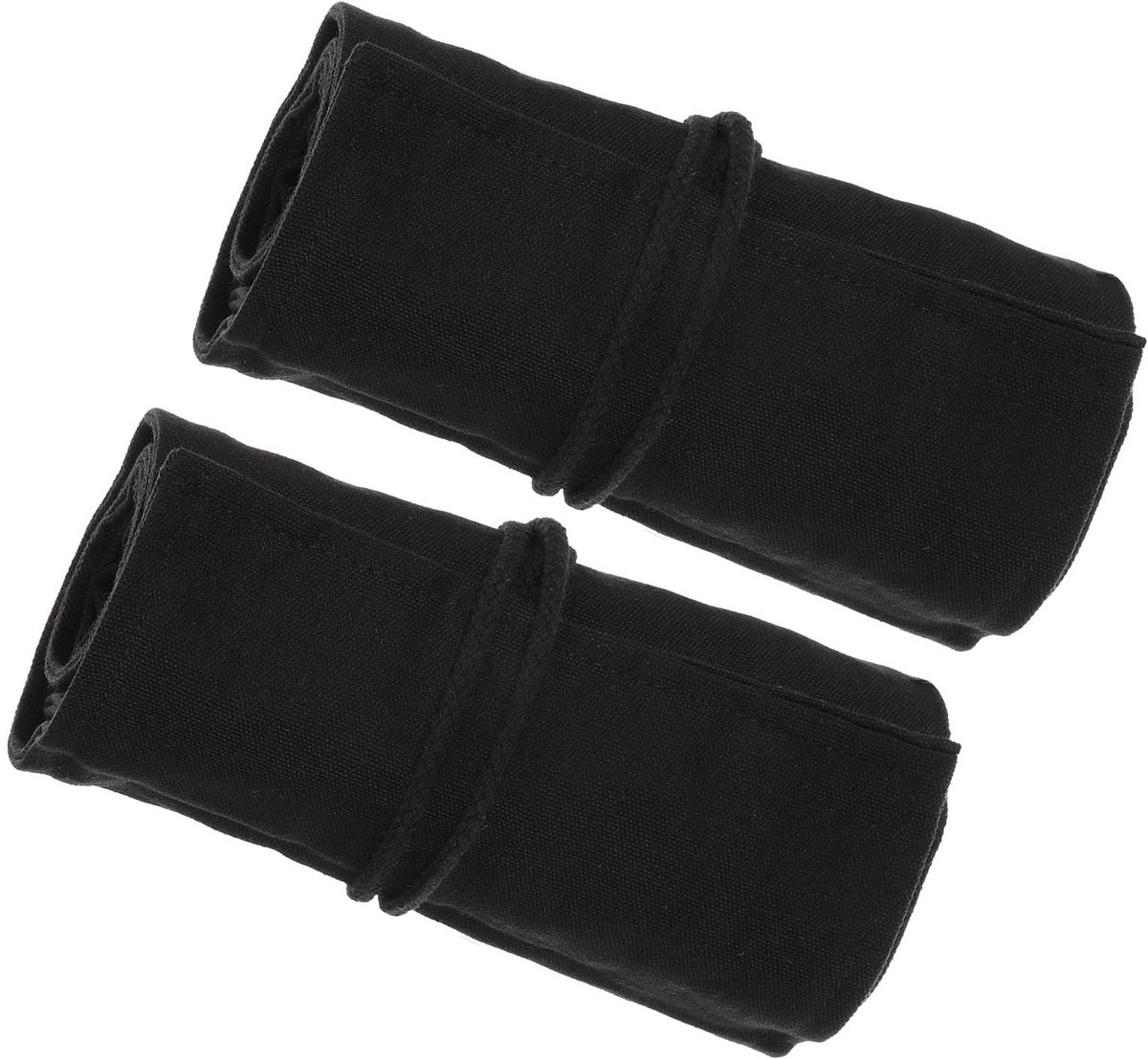 Omgoods - Handgemaakte Oprolbare Canvas Etui - Zwart met 72 Slots