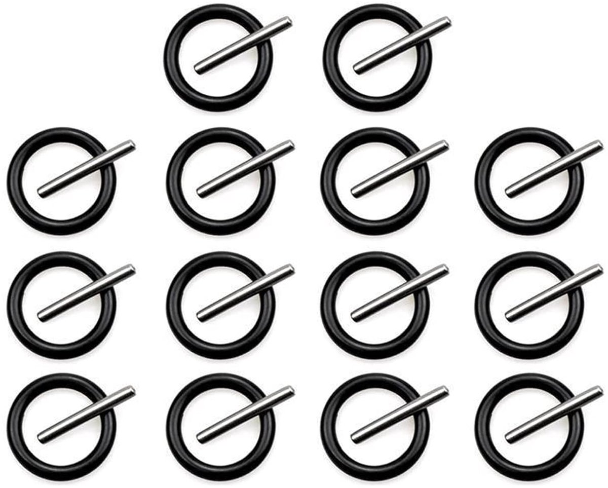 28 stuks O-ring en pen, 4 mm veerring en 3 x 25 mm krachtbeveiligingspen, voor impactsleutels, set ring en pen voor stroommoer, nitril rubber o-ringen afdichting (14 paren)