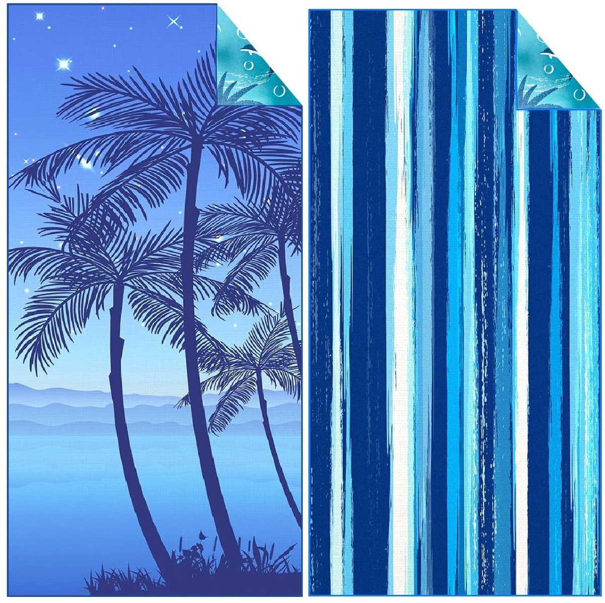 Omgoods - Set van 2 Microvezel Strandhanddoeken XXL