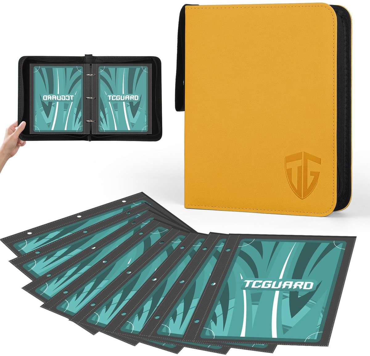 Omgoods - Jumbo Kaarten Album - 100 XXL kaarten, PU met rits