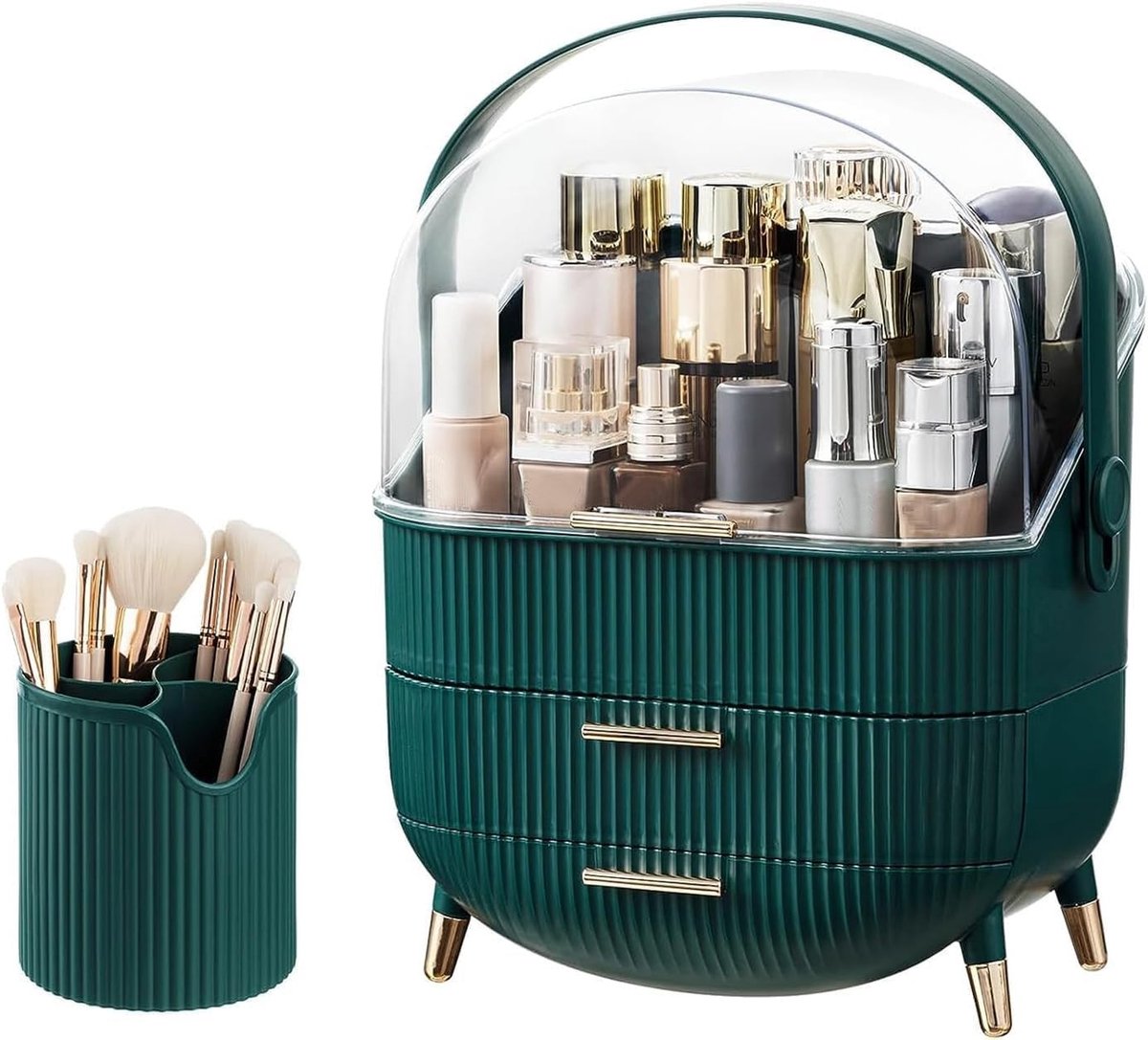 Omgoods - Multifunctionele Make-up Organizer met Borstelhouder