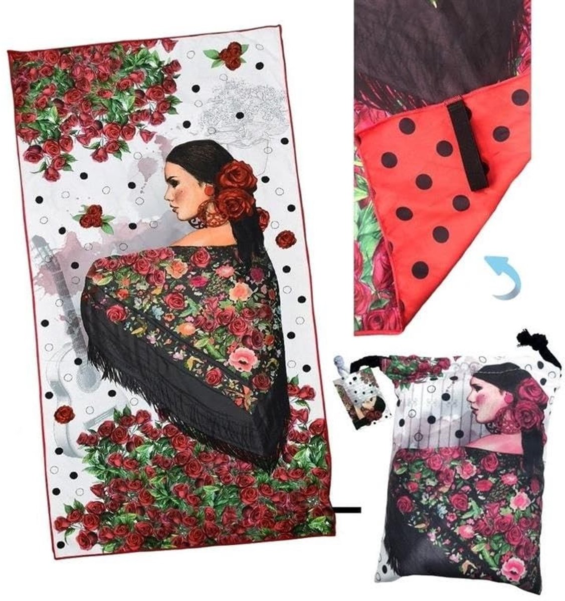 Omgoods - Microvezel Badhanddoek met Flamingo