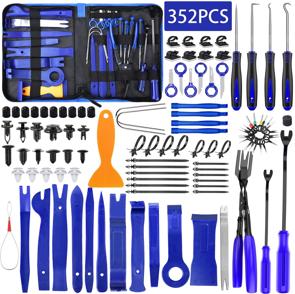Omgoods - 352 Delige Auto Demontage Tool Set met Trim Verwijdering Gereedschap