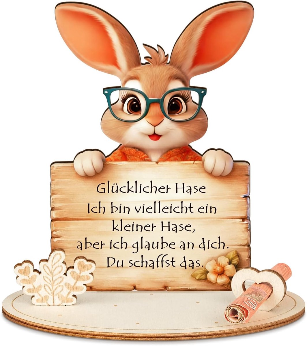 haas, origineel houten geldcadeau, creatief geldcadeau, moedermaker, goede verbetering geldcadeau, cadeau-idee voor mannen, vrouwen