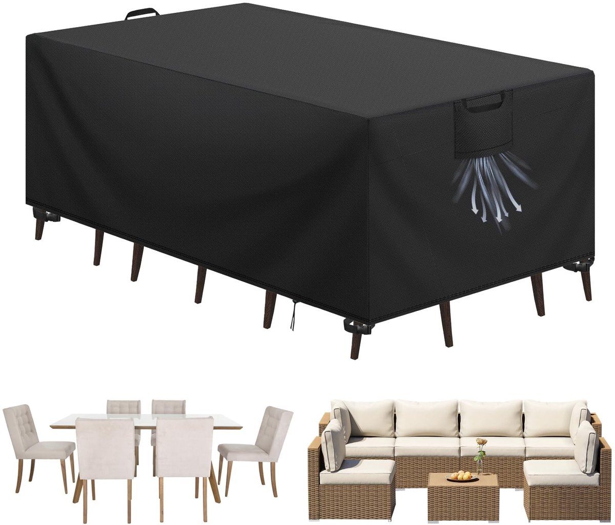 Omgoods - Waterdichte Tuinmeubelhoes van 420D Oxford Stof voor Tafel