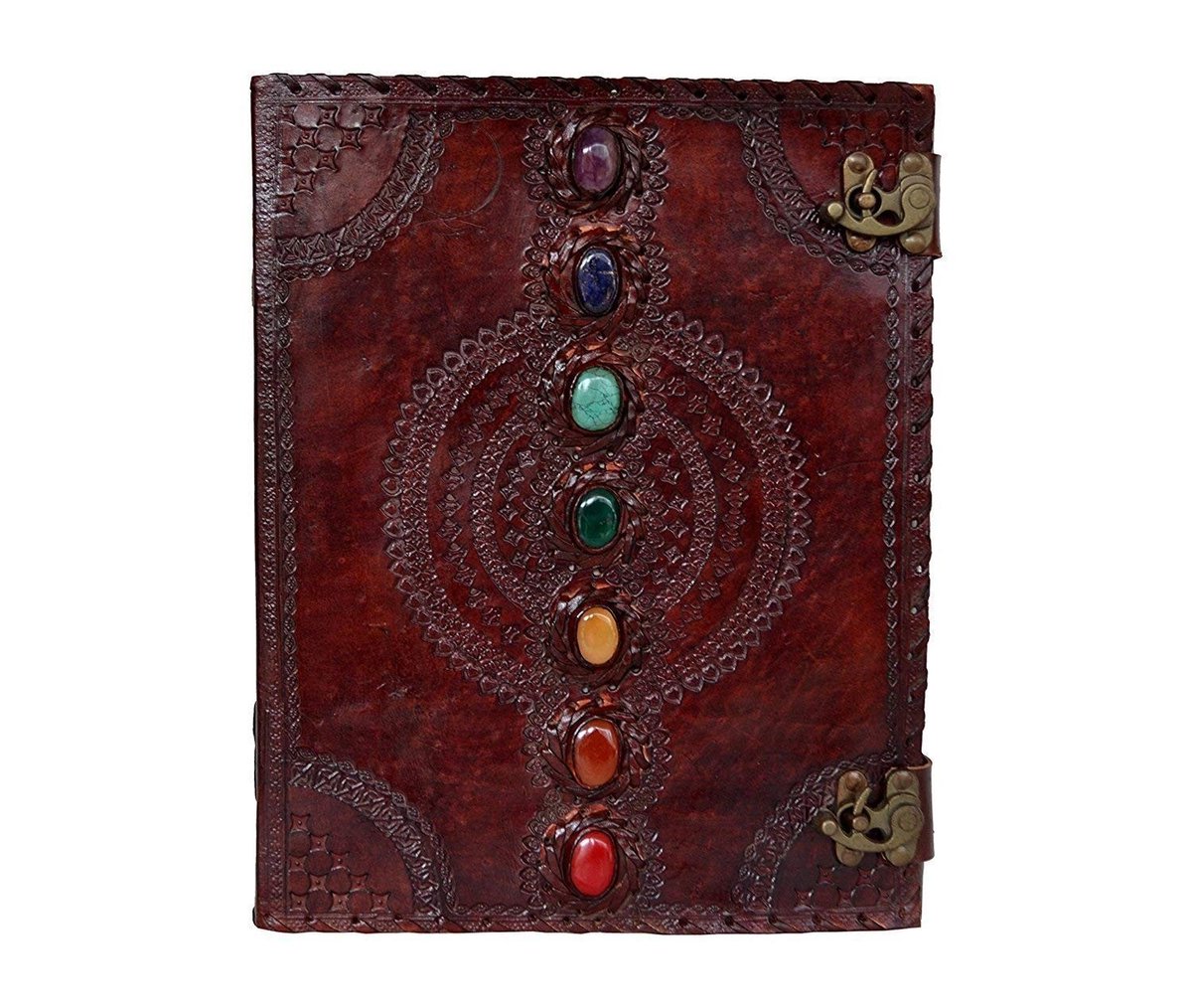 Omgoods - Seven Stones - Vintage Bruin Notitieboek met 100 Pagina's
