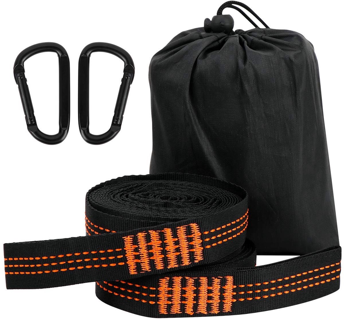 Omgoods - 2x Hammock met 2 Haak Carabiner en Camping Haken