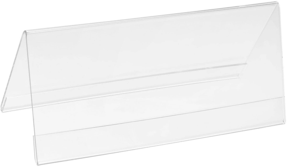 Omgoods - Transparante Naamplaathouders - Set van 10 Stuks voor Tafelgebruik