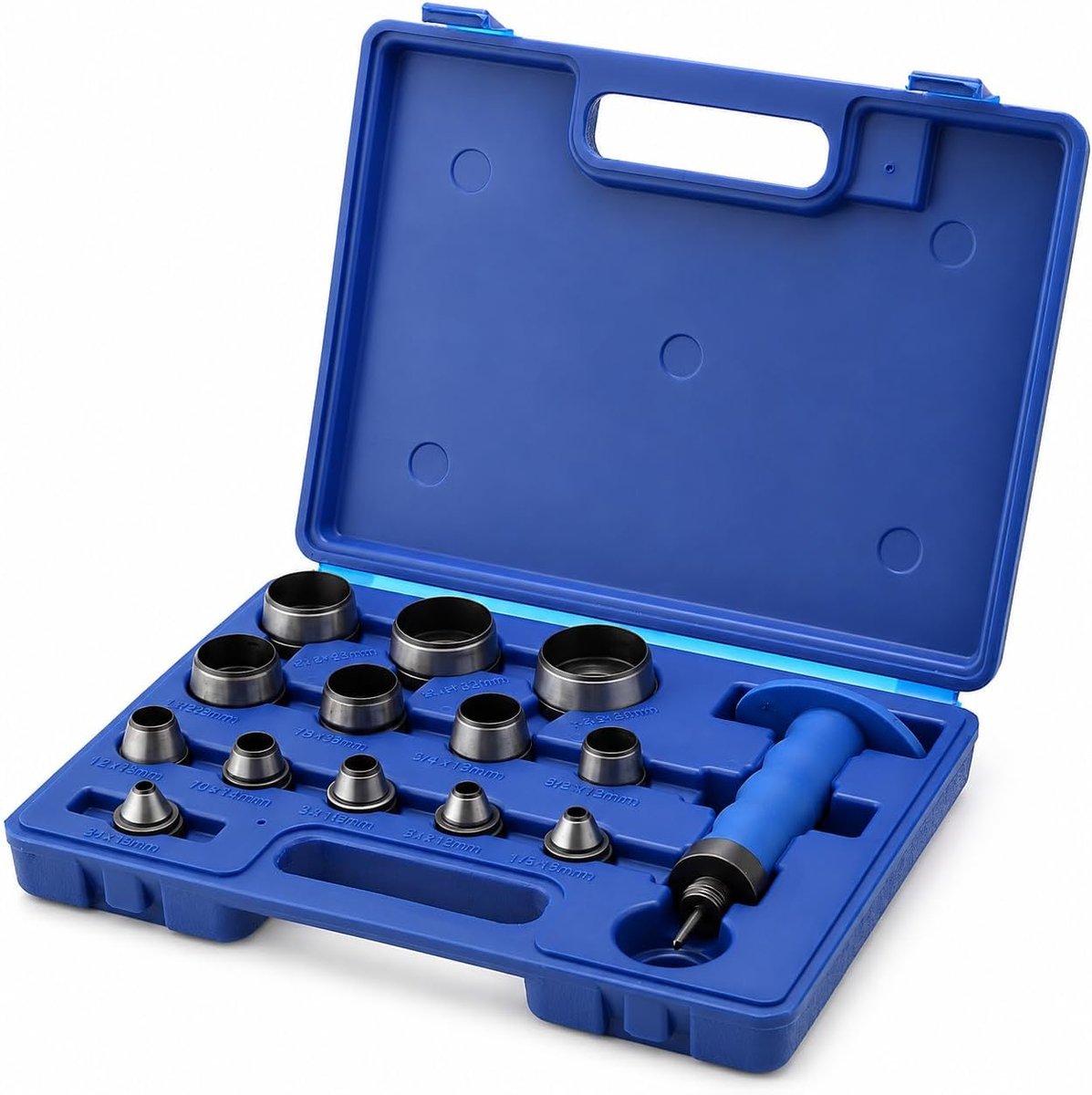 Professionele 14-delige holle perforatieset Zware lederen perforatorsnijder Toolkit voor riem Rubberen kaartpakkingen Plastic papieren horlogeband 5 mm - 35 mm