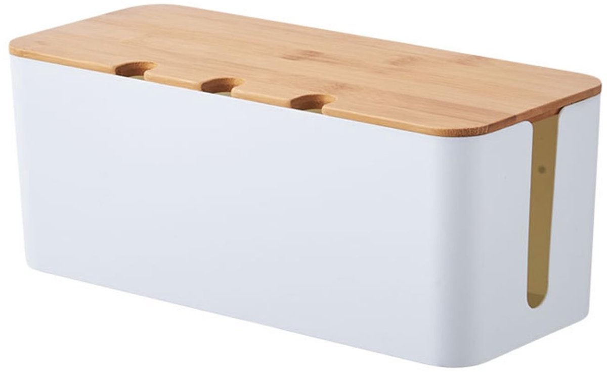 Omgoods - Kabelmanagement Box met Deksel - Kabelopbergdoos voor een Netwerkplek
