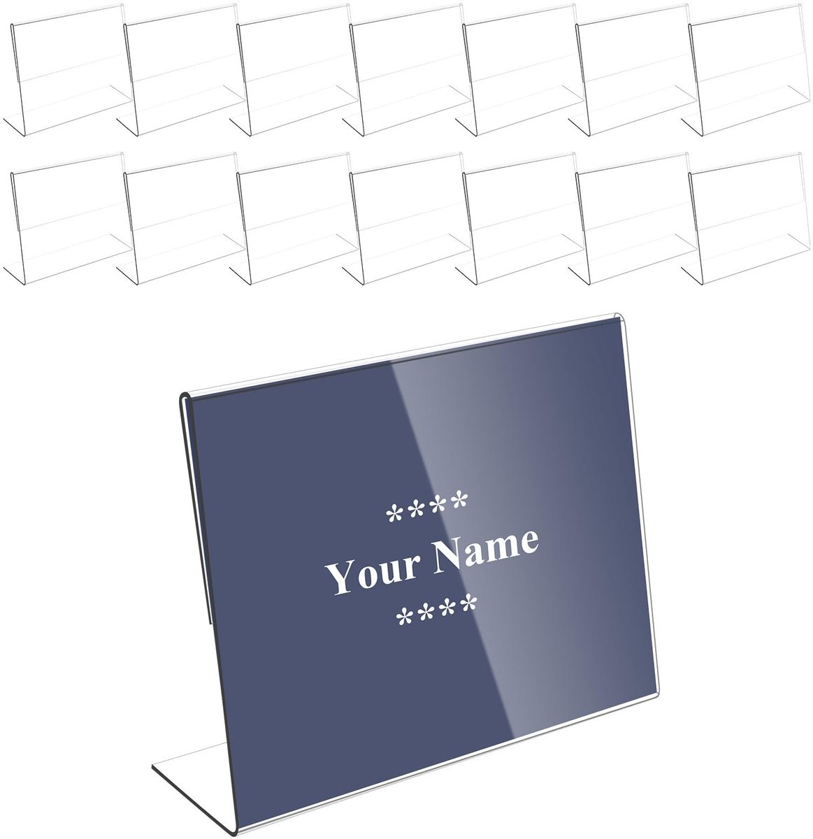 Omgoods - Mini Presentatiestandaard van Plexiglas Set van 15 voor Borden en Prijskaartjes