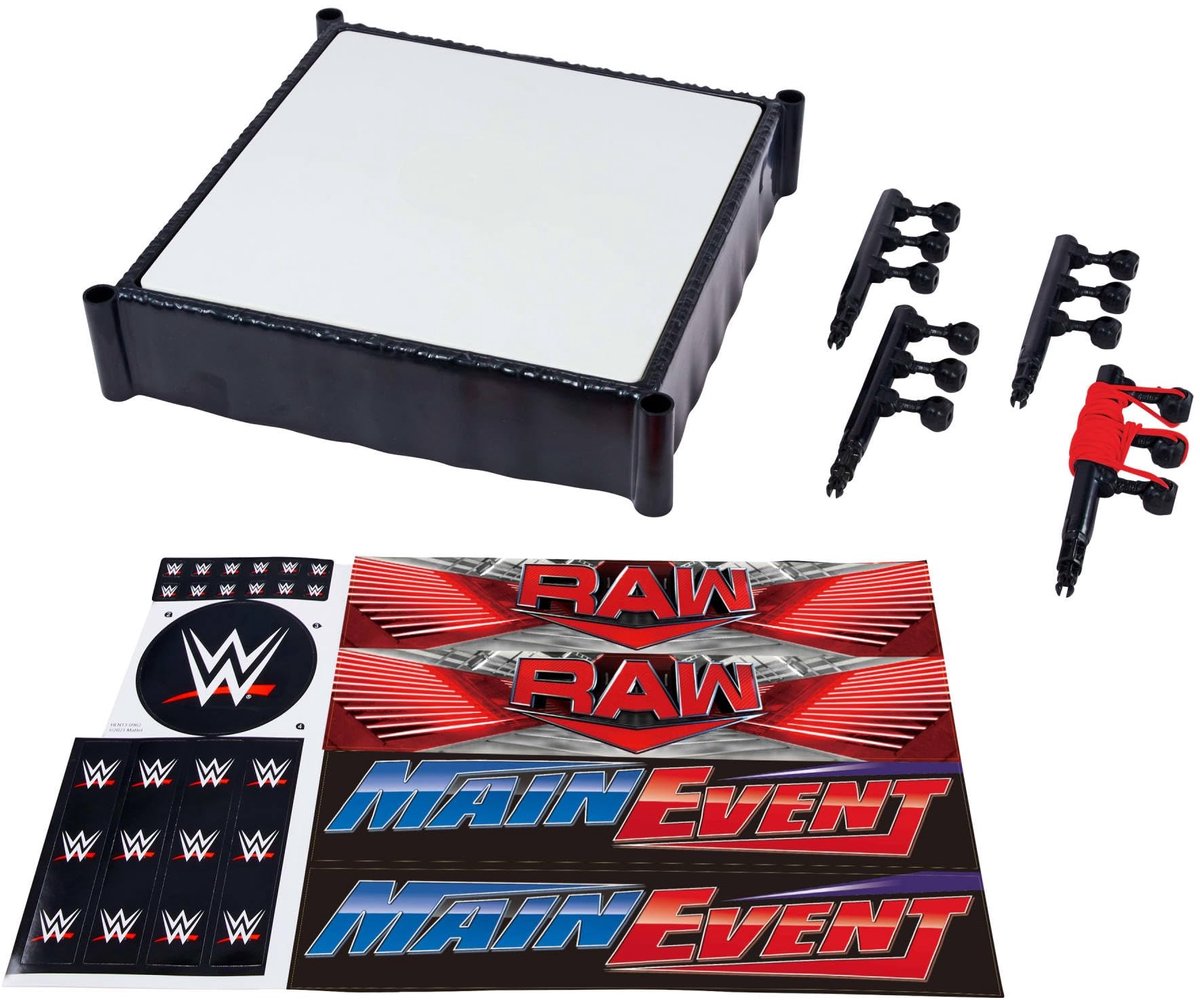 Omgoods - WWE Supersterrenring met Verende Ringmat en Tension Touwen