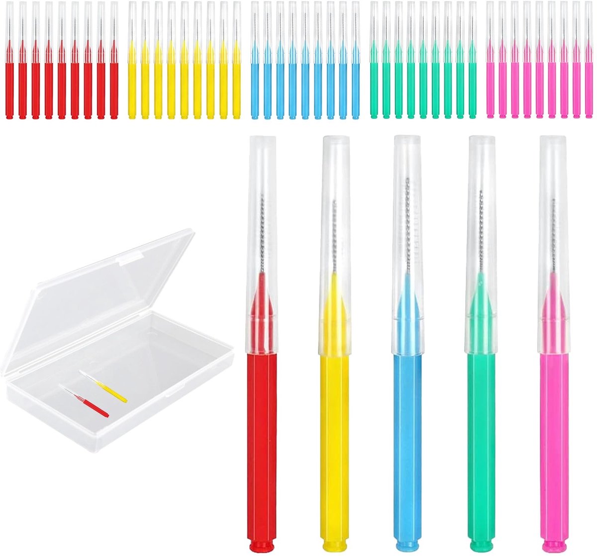 Omgoods - 50 Stuks Tandenborstels voor Beugels - Effectieve Mondhygiëne voor Tussen de Tanden