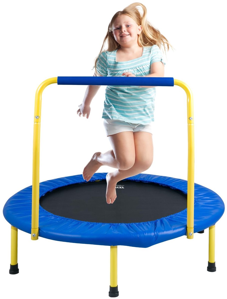 Omgoods - Mini Trampoline voor Kinderen met Handvat 92 cm