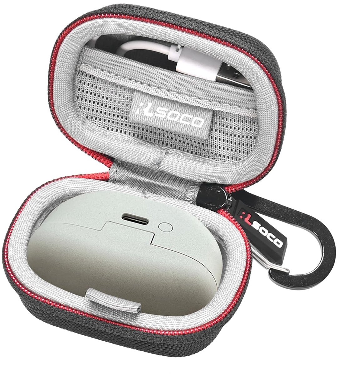 Omgoods - Case Cover voor Sony WF-1000XM5 Oordopjes - Zwart