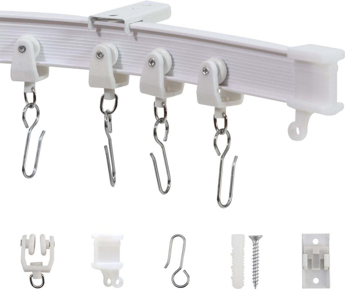 Omgoods - Flexibele Plafond Gordijnrail 3m - Curved Room Divider voor Privacy