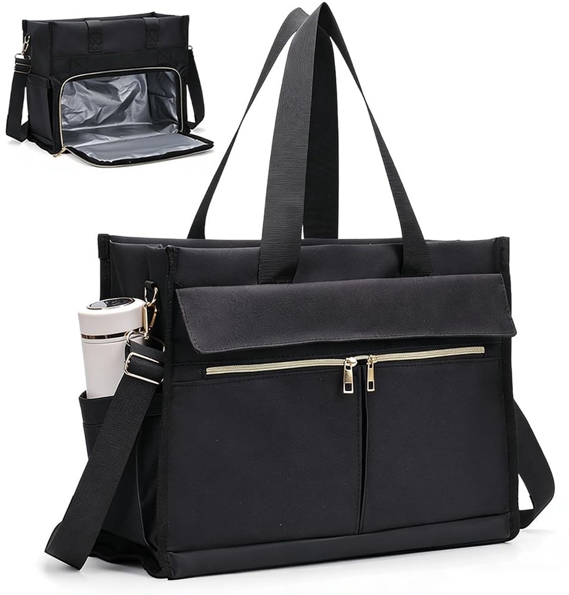 Omgoods - Vrouwen Lunchbag met Geïsoleerd Compartiment, 2-in-1 Werk- en Koeltas