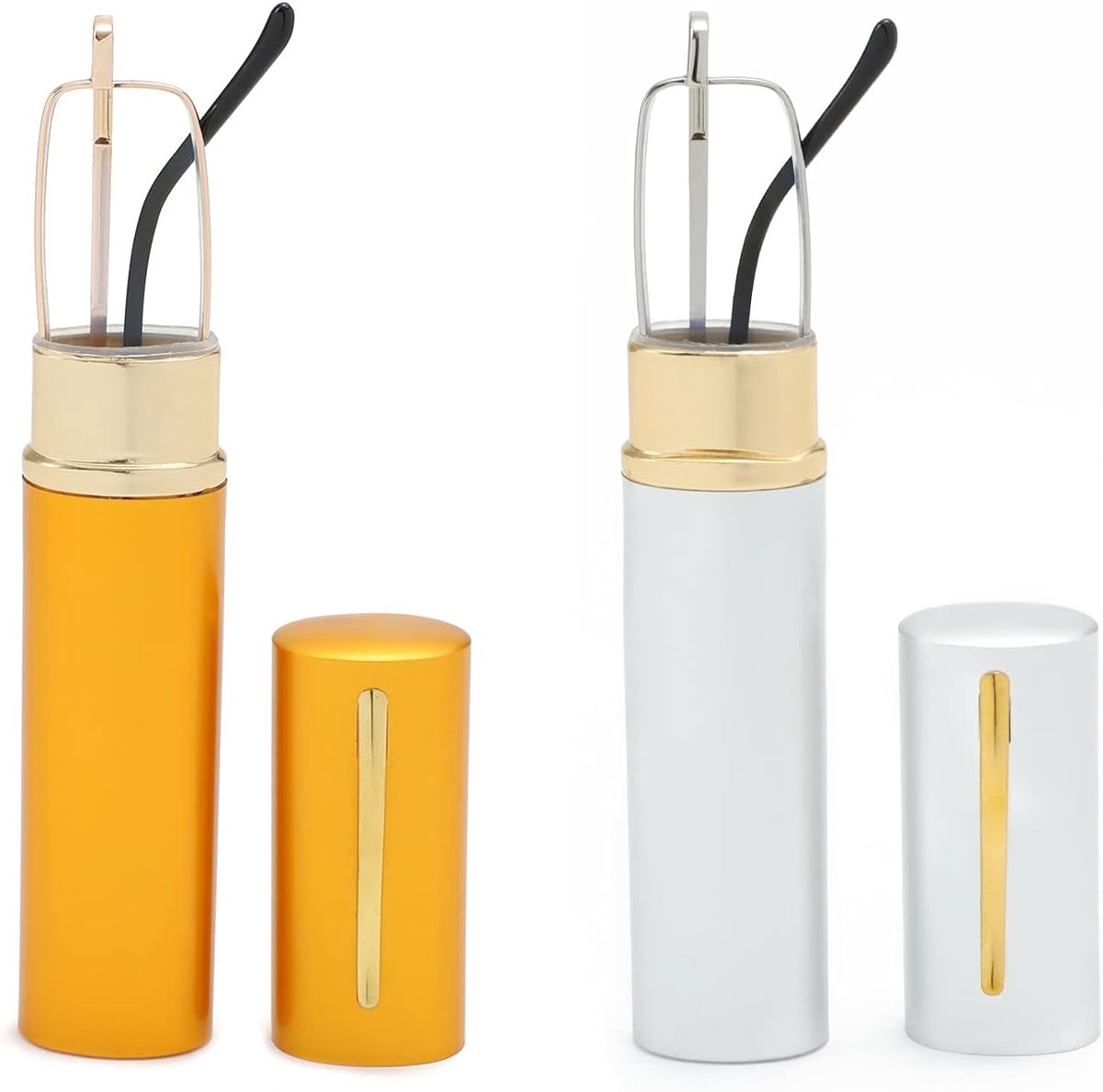 2 Pack Blauwe Lichtblokkerende Leesbril - Slim Pocket Readers met Pen Clip Case Mini Lichtgewicht Readers