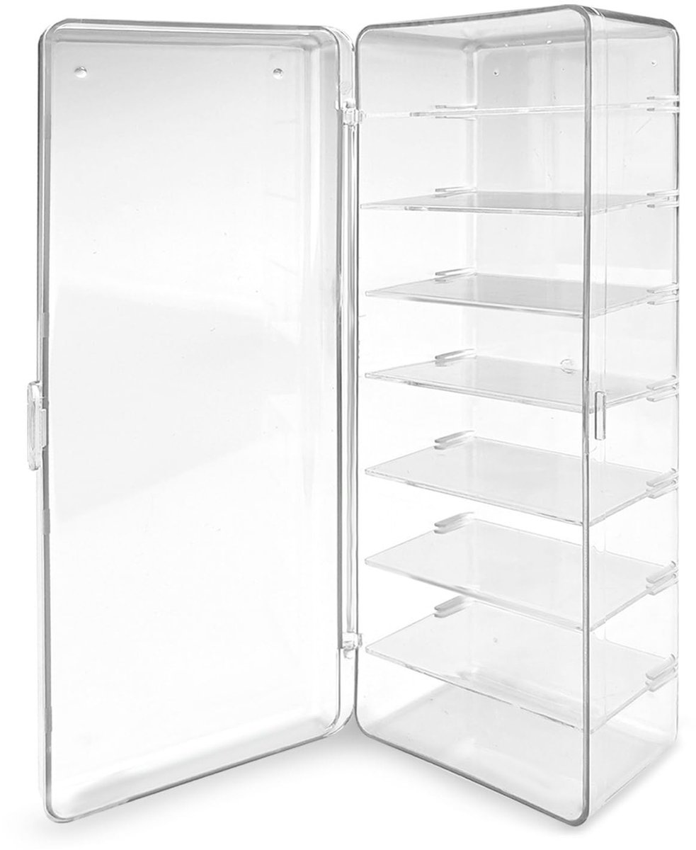Omgoods - Mini Acryl Vitrine voor Actiefiguren - 10.4x3.8 Inch met Verstelbare Planken