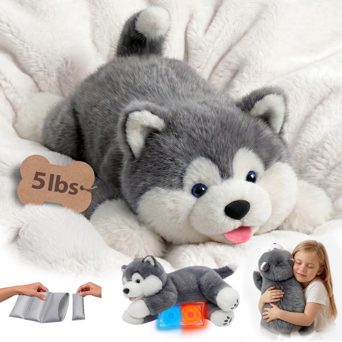 Omgoods - gewogen knuffeldier - Voor ontspanning en comfort