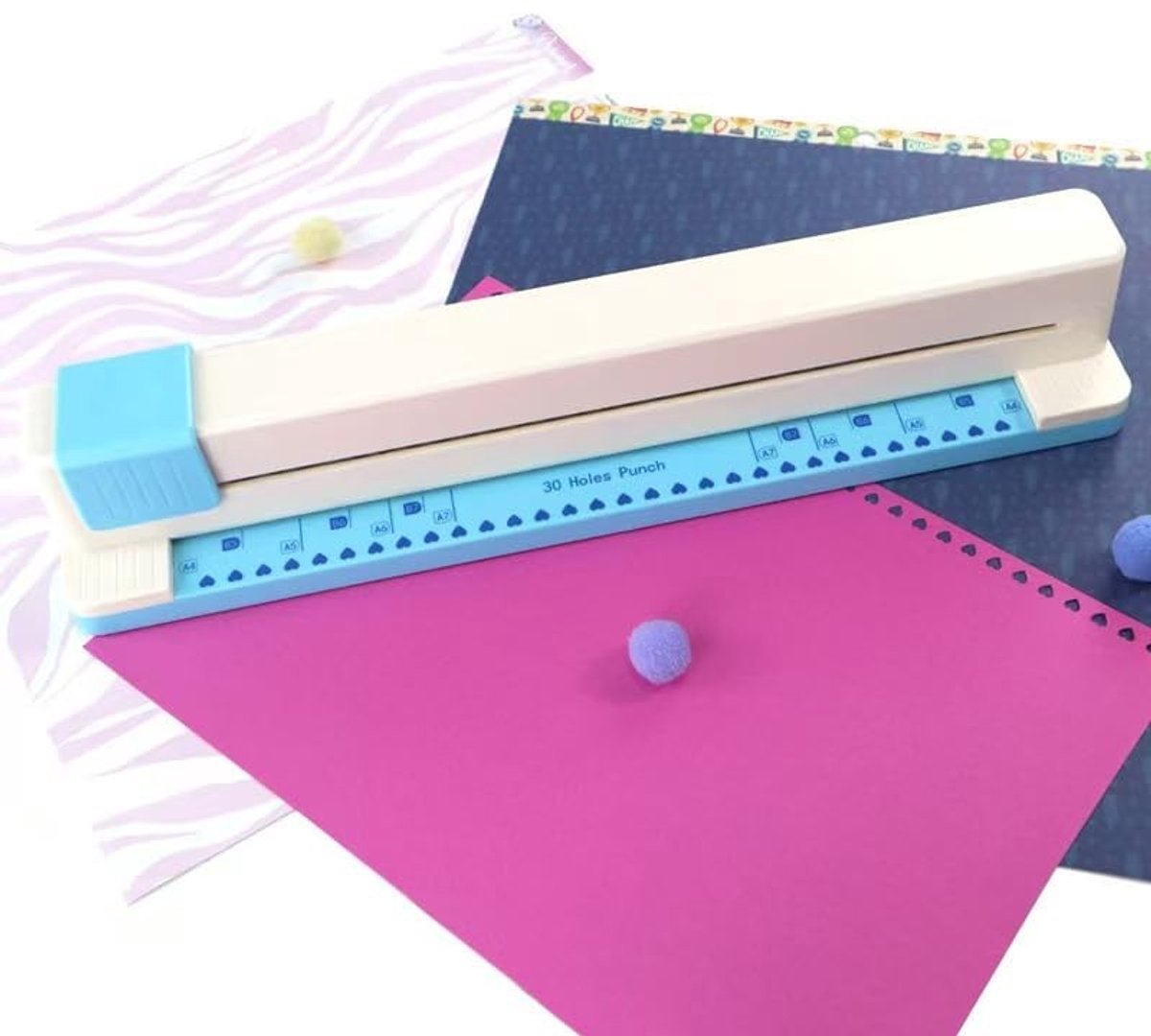 Omgoods - Handmatig Bindapparaat met 30 Gaten - Spiraalbinding en Perforator voor Kantoor en School