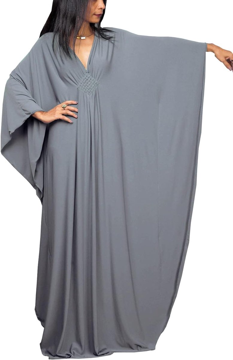 kaftan voor dames, maxi-loungewear, oversized nachtjapon, homewear, strandjurk, bedekkende jurk