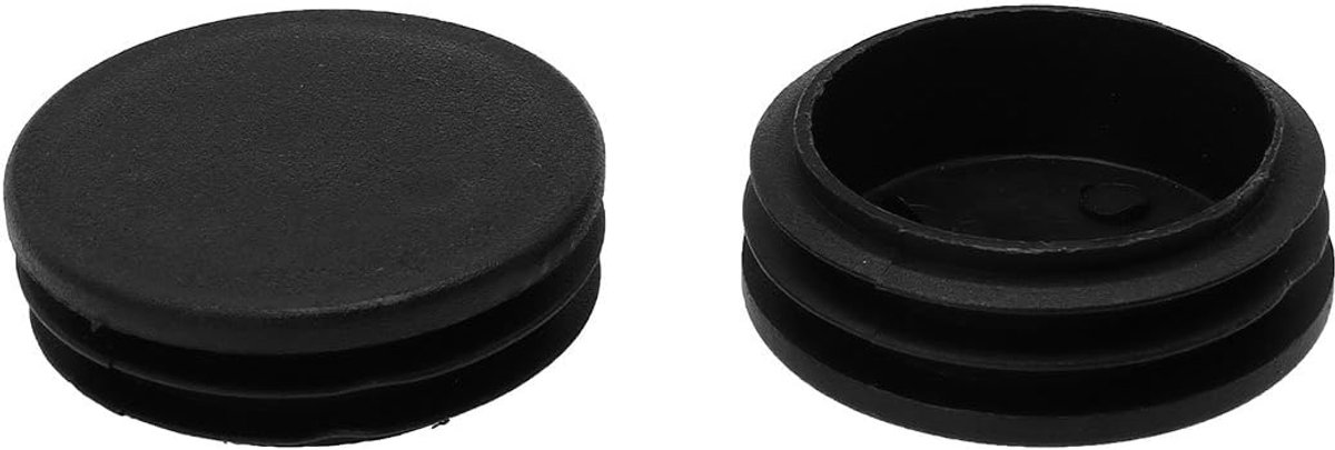 sourcing map Geribde eindkap ronde buis plast 2 stuks meubelbeschermer vloer 48 mm