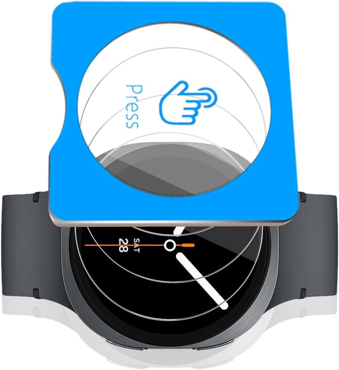3 stuks screenprotector van gehard glas voor Samsung Galaxy Watch 8 40 mm, hardheidsgraad 9H, volledige afdekking, krasbestendig, luchtbelvrij, displaybeschermfolie