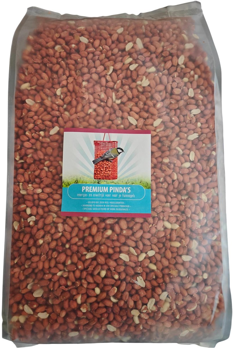 Omgoods- Gepelde Pinda's Premium Kwaliteit - Vogelvoer 10kg - Energierijk - Eiwitrijk - Geschikt voor Tuinvogels - Voeradvies Pindasilo
