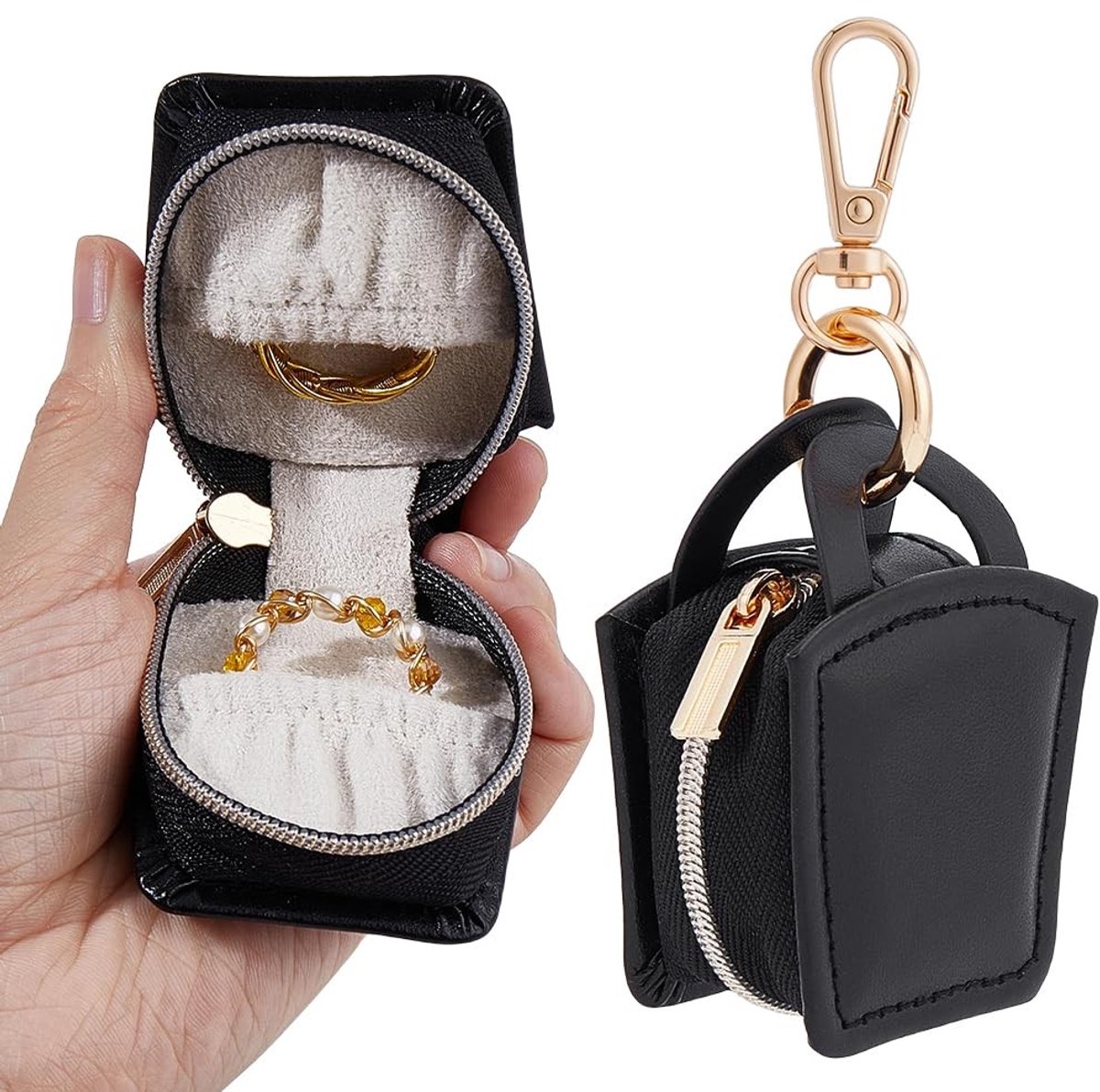 Omgoods - Sieraden Ringhouder voor Reizen - Compacte Organizer in Zwart