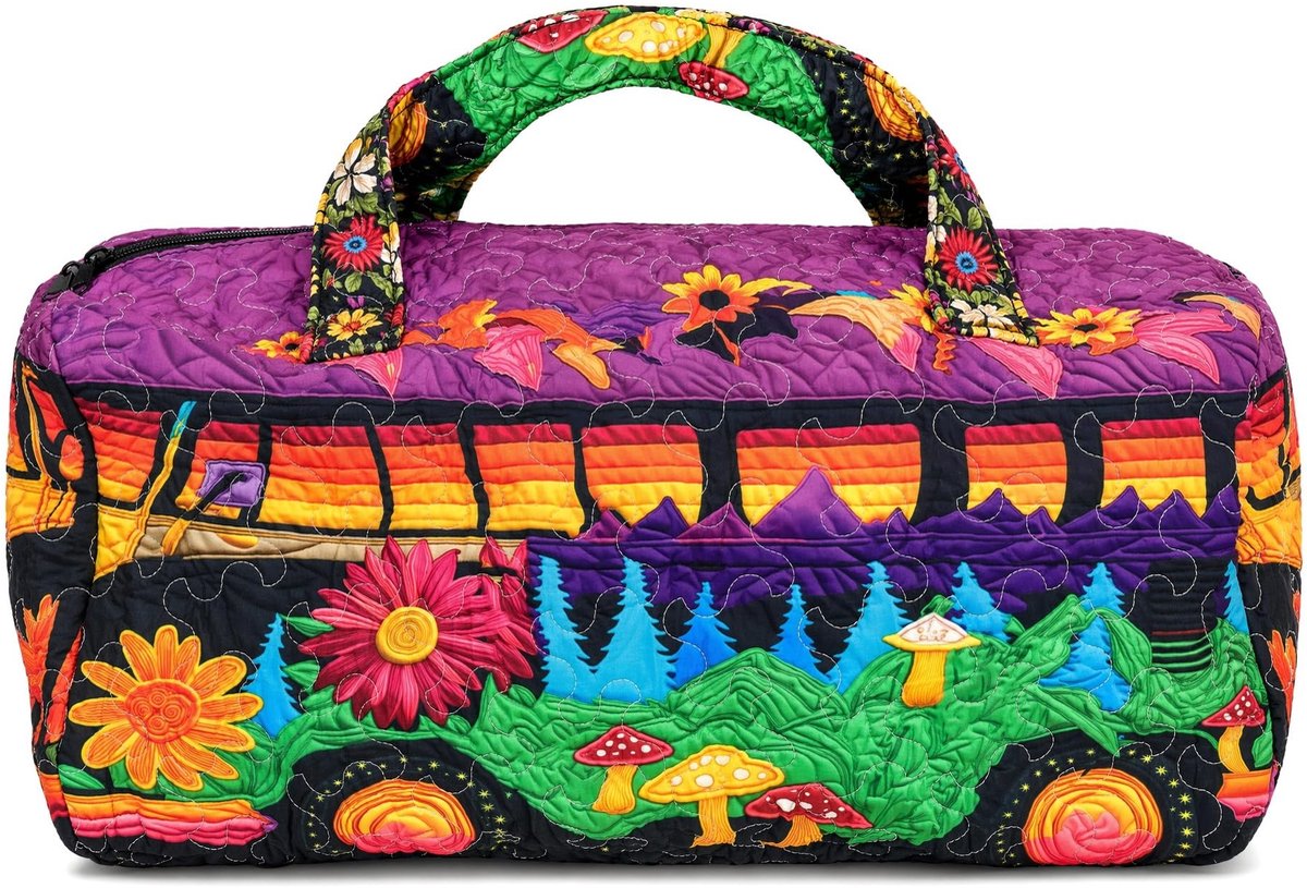 Omgoods - Boho Hippie Reistas met Gewatteerde Duffle Bag