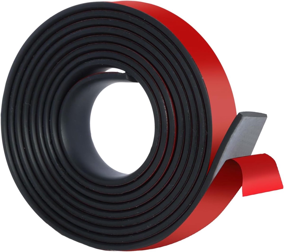 Rubberen strips, zelfklevend neopreen, 25 mm (B) x 1,5 mm (D) x 3 m (l), massief rubberen profiel voor doe-het-zelf afdichtingen, afdekking, vloerbedekking, isolatie, anti-vibratie
