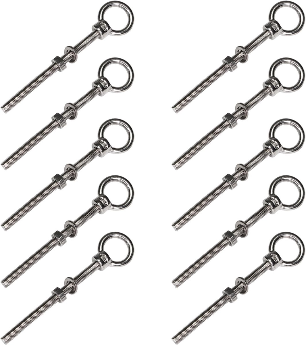 640 oogbout ringbout ringmoer roestvrij staal V4A | M8 x 80-(10 stuks)