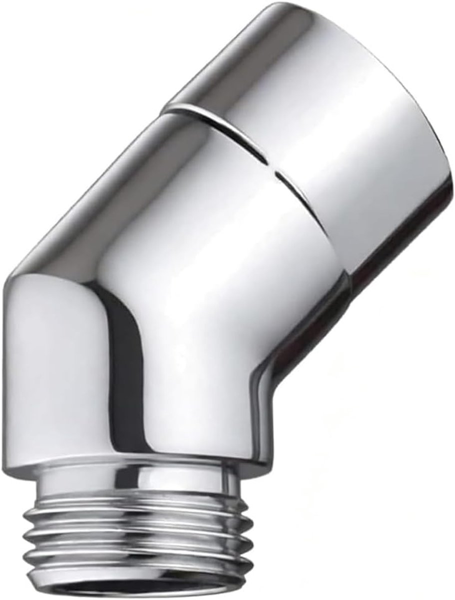 Hoekstuk voor handdouche, 135 graden douchekopadapter, messing doucheslangverlenging, draaibaar G1/2 inch gewricht voor optimale waterstroom en gebruiksgemak