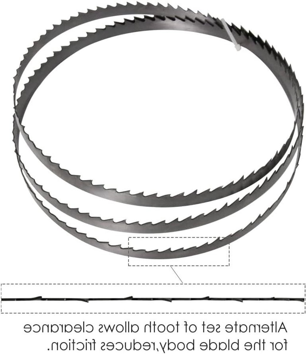 Lintzaagbladen - Bandzaagblad - Houtbewerking - Afwisselende Tandset - 1400 mm x 6.35 mm - Zilver