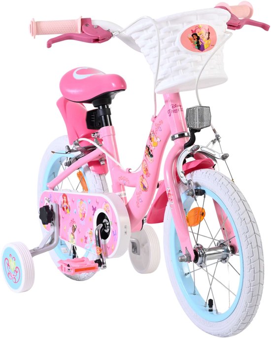 Magic Royals Kinderfiets - Meisjes - 14 inch - Roze - Twee handremmen — afbeelding 2