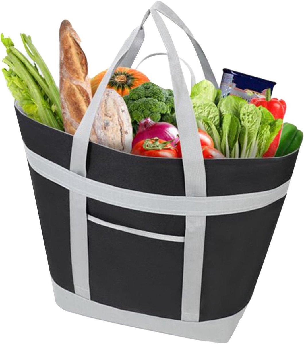 Geïsoleerde Koeltas - Lunchtas Reistas - Voedsel Koel Houden - Waterdicht Lekvrij - 40 Liter - Zwart