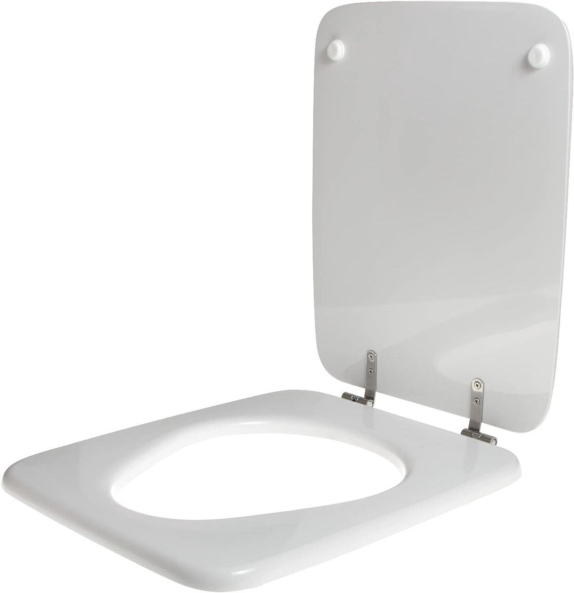 Toiletzitting Hout - WC Deksel - Badkamer Vernieuwen - Polyester Coating - Ovaal - Wit