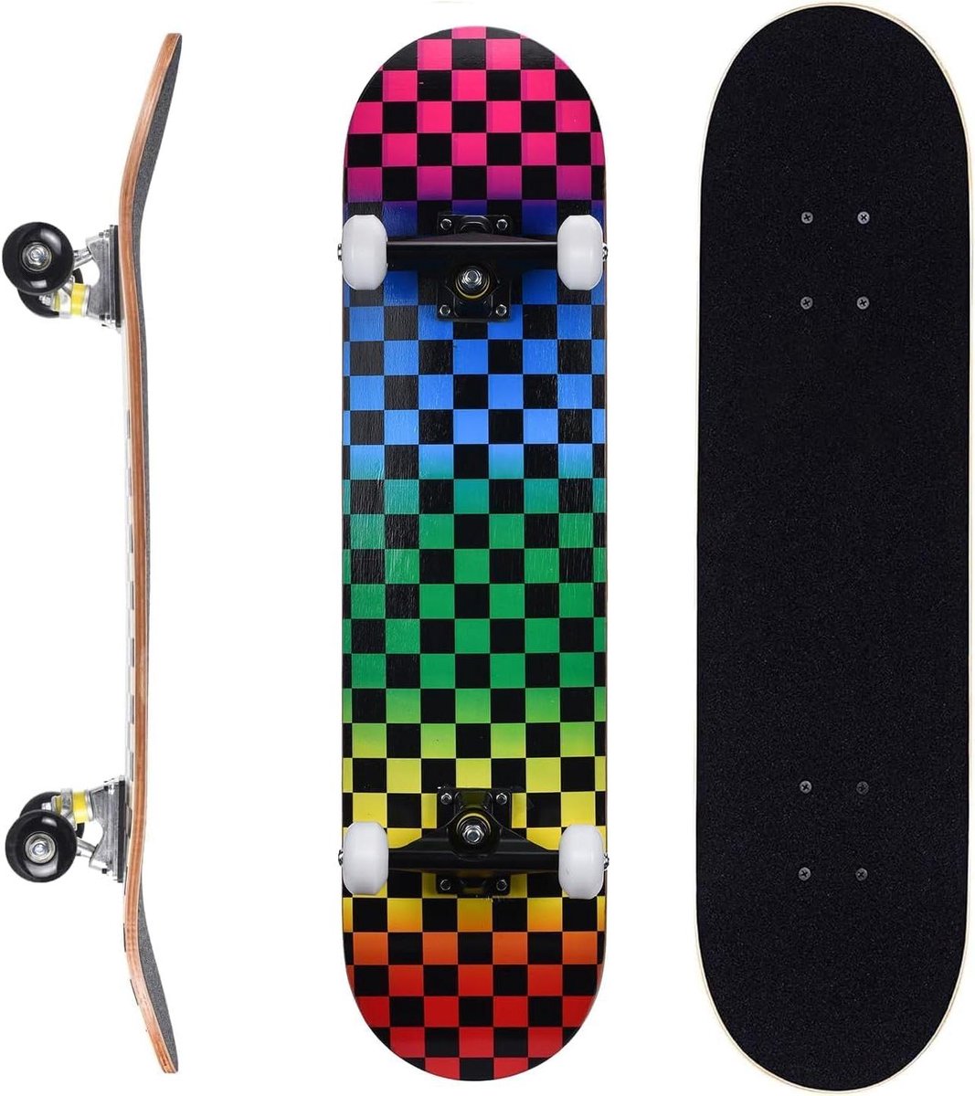 Compleet Skateboard Cruiser Skateboard Longboard Skaten en Tricks Leren Double Kick Concave Ontwerp
