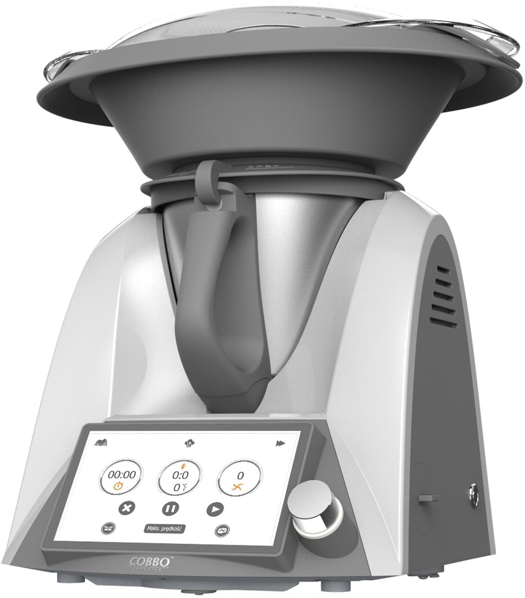 SnelShoppen - Multifunctionele Keukenrobot Cobbo OC-1, Wit/Grijs, Wifi Verbonden, Automatische Receptupdates, Voor Koken, Bakken en Bereiden van Gerec