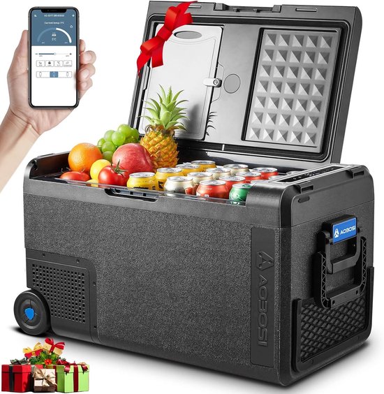 AAOBOSI Compressor Cool Box, 48 L, 12/24 V and 100-240 V, Electric Cool Box, -20 °C to 20 °C, Car Cooler Box with USB Connection, Robust Cool Box, Compressor for Car, Truck, Boat, RV, van Merkloos — afbeelding 2